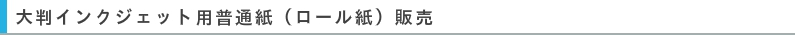 大判インクジェット用普通紙（ロール紙）販売